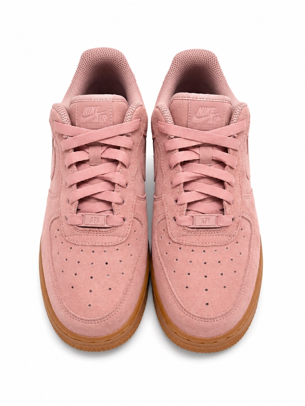 Nike Women's Pink Suede Sneakers with Gum Sole